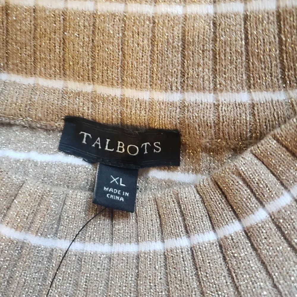 Talbots NWT Sparkly Striped Top - Picture 6 of 14
